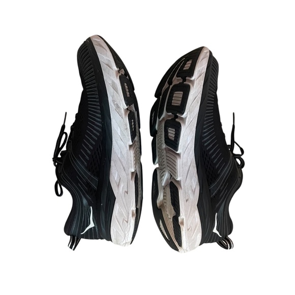HOKA One One Bondi 7 Men’s Black and White Running Shoe Size 8.5 - Picture 5 of 11
